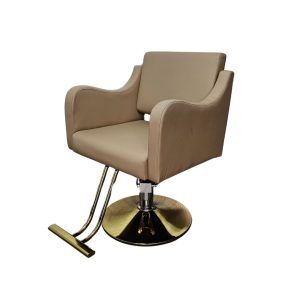 Silla Corte Beige Base Dorada