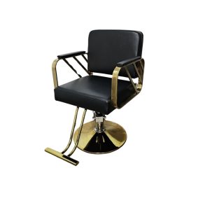 Silla Corte Negro Brazos Dorados