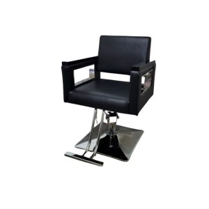 Silla de B/Madera Cuadrada Negra