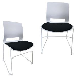 Silla Twist Plastica Blanca con Cojín